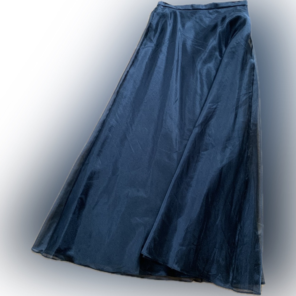 MICHAEL ANGELO long black formal skirt with sheer overlay. Size 10